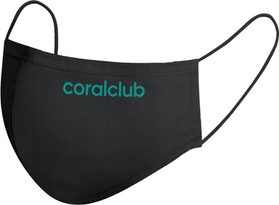 Многоразовая гигиеническая маска Coral Club, черная
