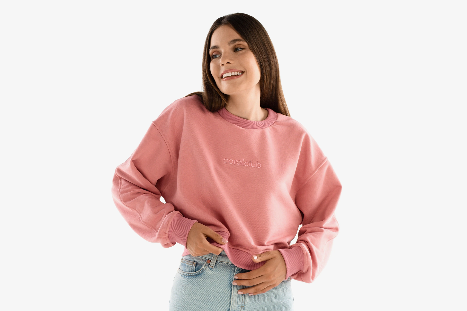 Женский свитшот укороченный, пыльная роза